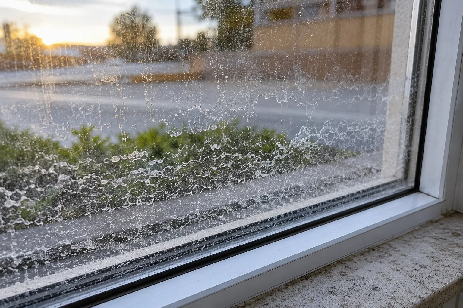 Salt Residue on Windows in Darien CT