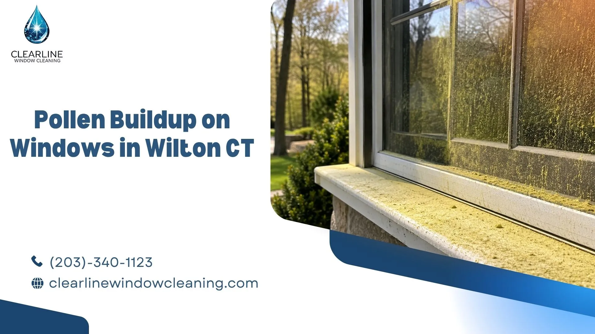 Pollen Buildup on Windows in Wilton CT