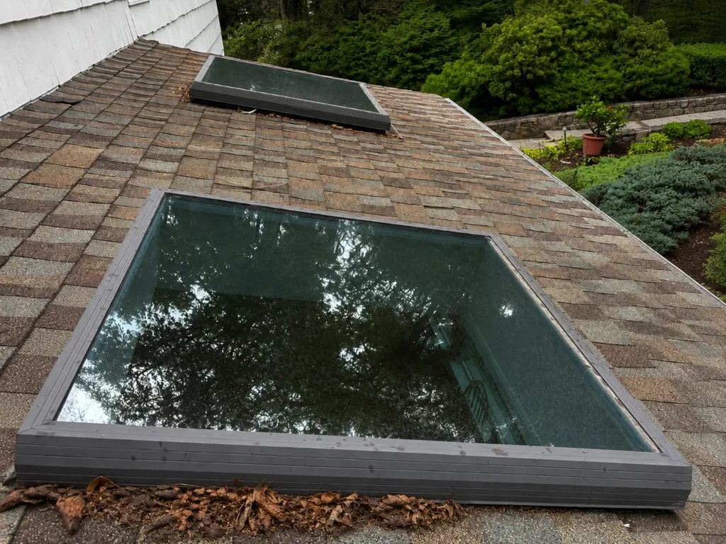Gutter debris removal for a Wilton CT property